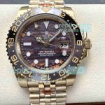Swiss Quality Rolex GMT Master II Tiger Iron Dial Yellow Gold Jubilee Watch 40mm 